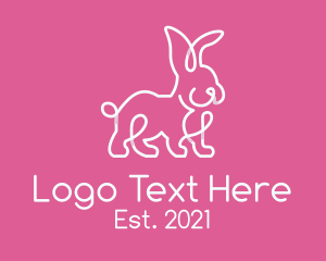 Simple Rabbit Bunny logo