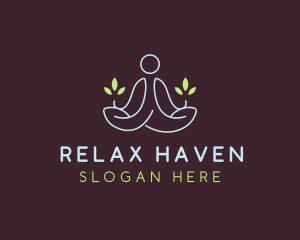 Leaf Yoga Wellness logo design