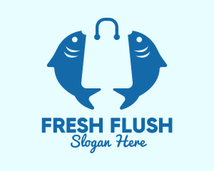 Fish Market Bag  logo design