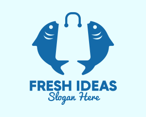 Fish Market Bag  logo design