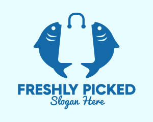 Fish Market Bag  logo design