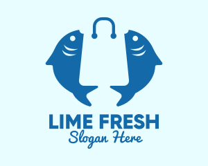 Fish Market Bag  logo design