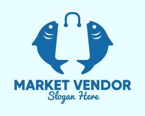 Fish Market Bag  logo design