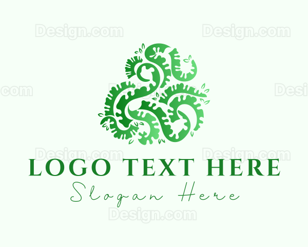 Green Garden Leaves Logo