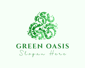 Green Garden Leaves logo design