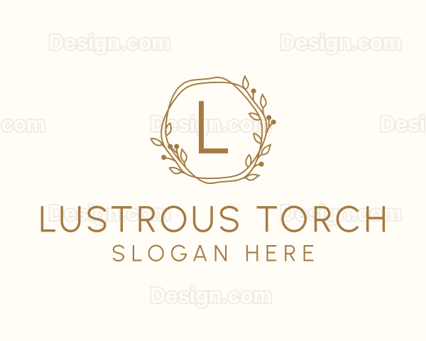 Ornamental Wreath Flower Logo