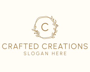 Ornamental Wreath Flower logo design