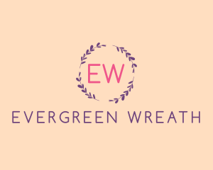 Organic Tea Wreath  logo design