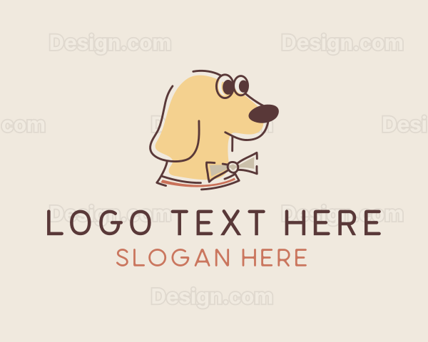 Dog Pet Bowtie Logo