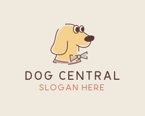 Dog Pet Bowtie logo design