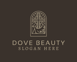 Dove Cross Religion logo design