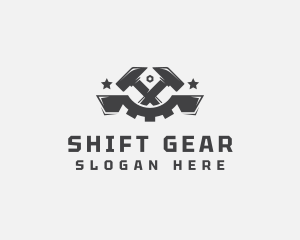 Hammer Gear Mechanic Tools logo design