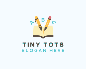 Alphabet Book Kindergarten logo design