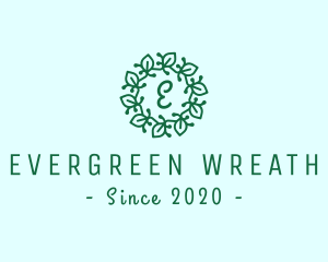 Nature Leaf Floral Wreath logo design