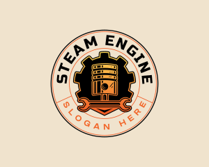 Piston Gear Engine logo design