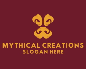 Mythical Dragon Face logo design