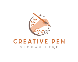 Hand Calligraphy Pen logo design