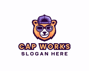 Bear Cap Sunglasses logo design