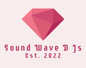 3D Pink Diamond Jewelry  logo design