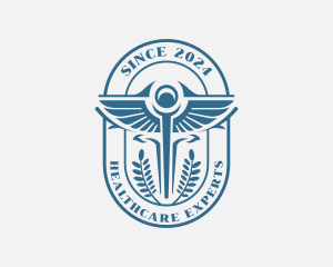 Healthcare Pharmacy Caduceus logo design