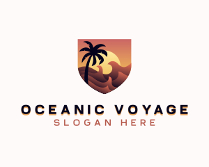 Summer Sunset Beach logo design