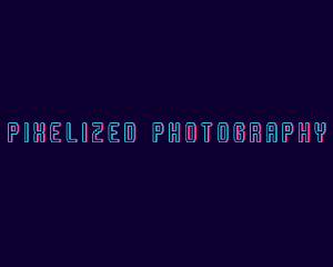 Pixelated Glitch Wordmark logo design