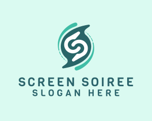 Modern Vortex Letter S logo design