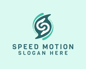 Modern Vortex Letter S logo design