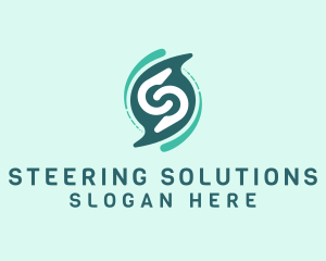 Modern Vortex Letter S logo design