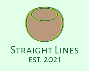 Coconut Line Art logo design