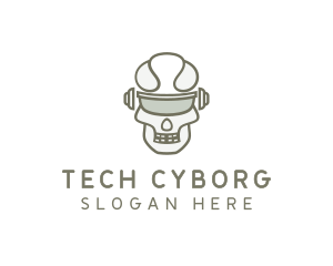 Cyborg Skull Eyewear logo design