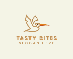 Pelican Flying Bird  logo