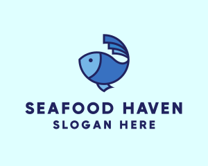 Ocean Fish Seafood  logo design