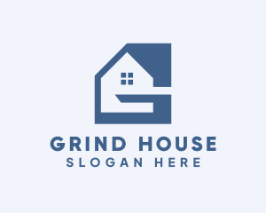 Blue House Letter G logo design