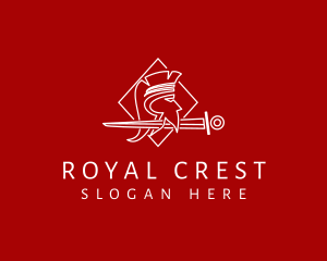 Medieval Soldier Sword logo design