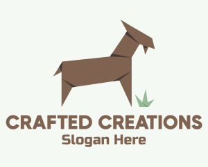 Farm Goat Origami logo design