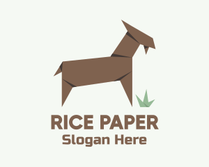 Farm Goat Origami logo design