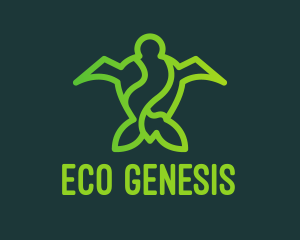 Eco Sea Turtle  logo design