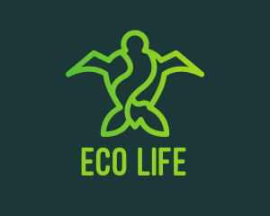 Eco Sea Turtle  logo design