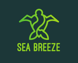 Eco Sea Turtle  logo design