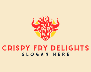 Bison Flame Barbecue logo design