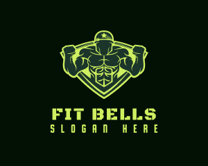 Military Fitness Gym logo design