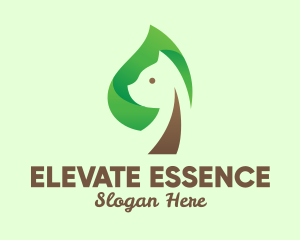 Cat Eco Leaf logo