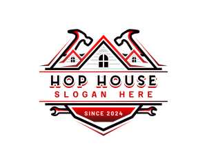 House Hammer Roofing logo design