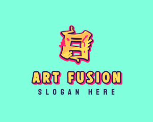 Graffiti Art Letter A logo