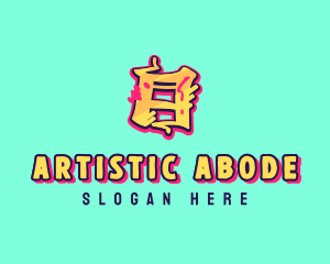 Graffiti Art Letter A logo