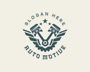 Piston Mechanic Repair logo design