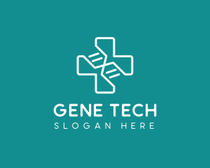 Medical DNA Cross logo design