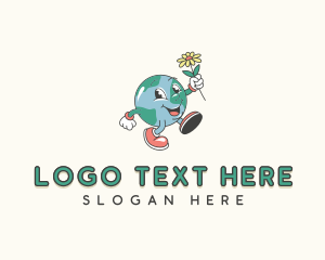 Flower Eco Globe Logo