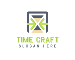 Tech Time Hourglass logo design